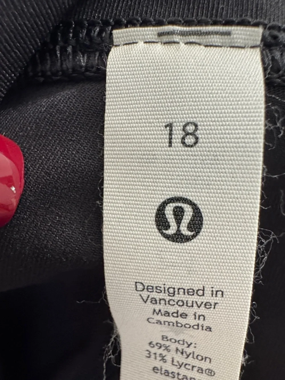 Lululemon Wunder Under Black High-Rise Leggings with Signature Logo sz 18